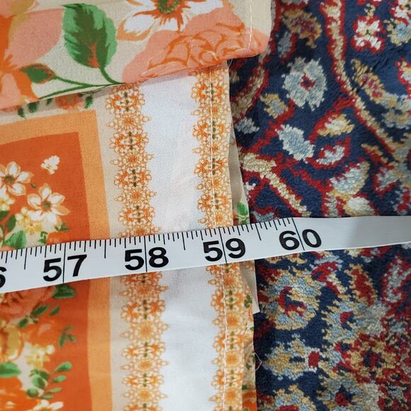 Flying Tomato Floral Bandana Print Tiered Maxi Dress L Cottage Prairie Country - Picture 11 of 11